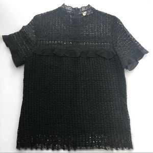 Alythea Lace Black Crochet Top